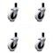 Service Caster 3 Inch Thermoplastic Rubber Wheel 1-3/8 Inch Expanding Stem Caster SCC, 4PK SCC-EX05S310-TPRS-138-4 - alternate 1